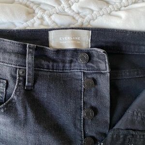 Everlane Authentic Stretch Button-Fly High Rise Skinny Jeans